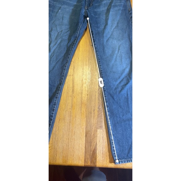 Calvin Klein Men 34 x‎ 32 Blue Denim Medium Wash Cotton Relaxed Straight Jeans - Picture 4 of 7